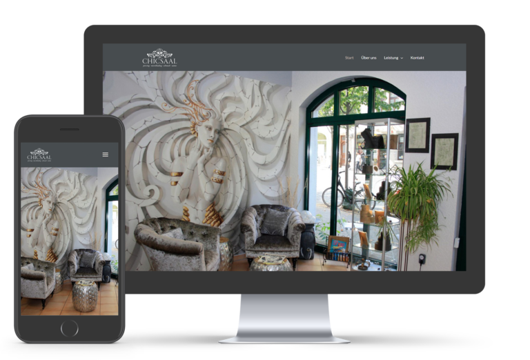 Webseite von Chicsaal als Referenz